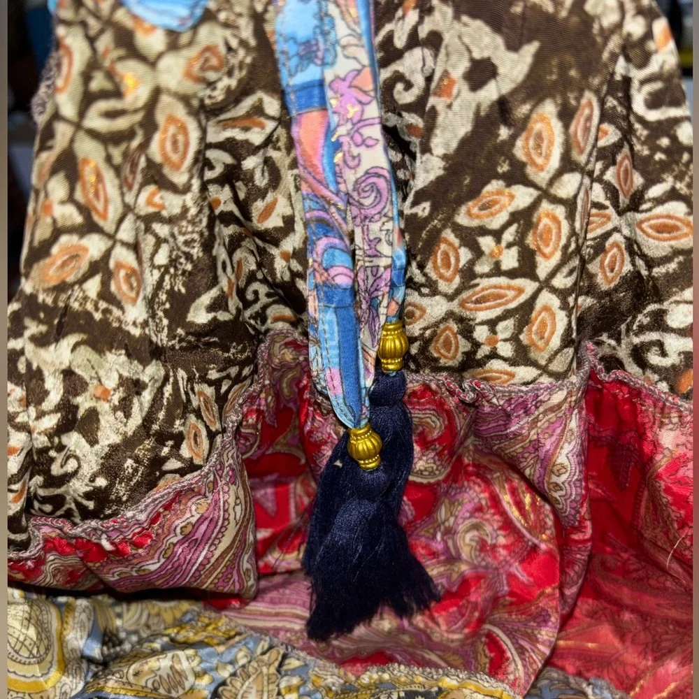 Bohemian Patchwork Maxi Skirt - Picture 6 of 8